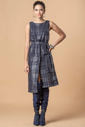 Shine Spot Abigail Dress - Midnight Paris