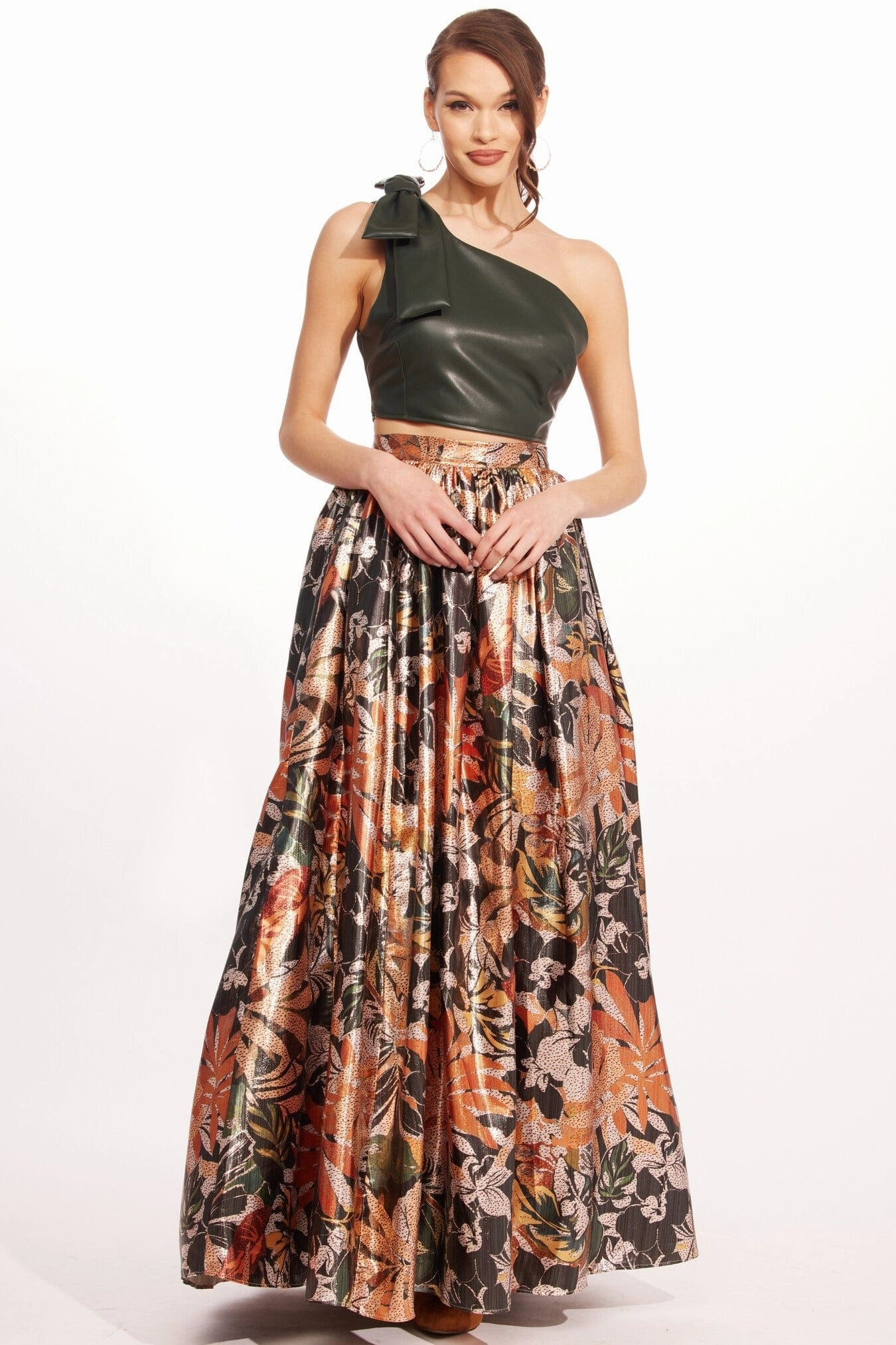Above knee Anova Skirt ?C Glitter Bloom