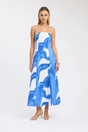 Zani Strapless Dress Boat-Neck