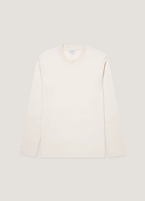 Men's Long Sleeve Heavyweight T-shirt in Undyed Fashion Outfit