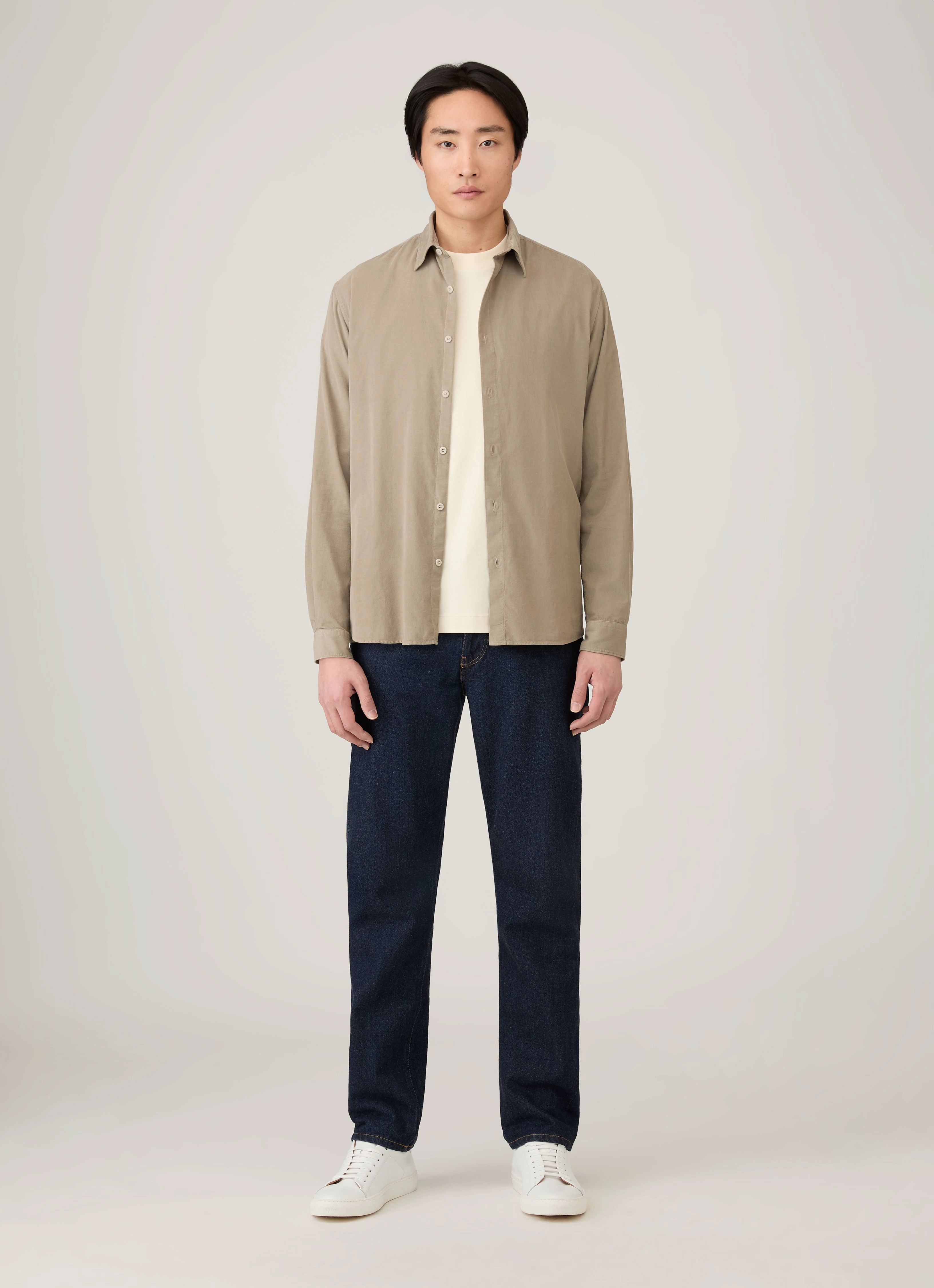 Active clothing Men's Long Sleeve Heavyweight T-shirt in Undyed