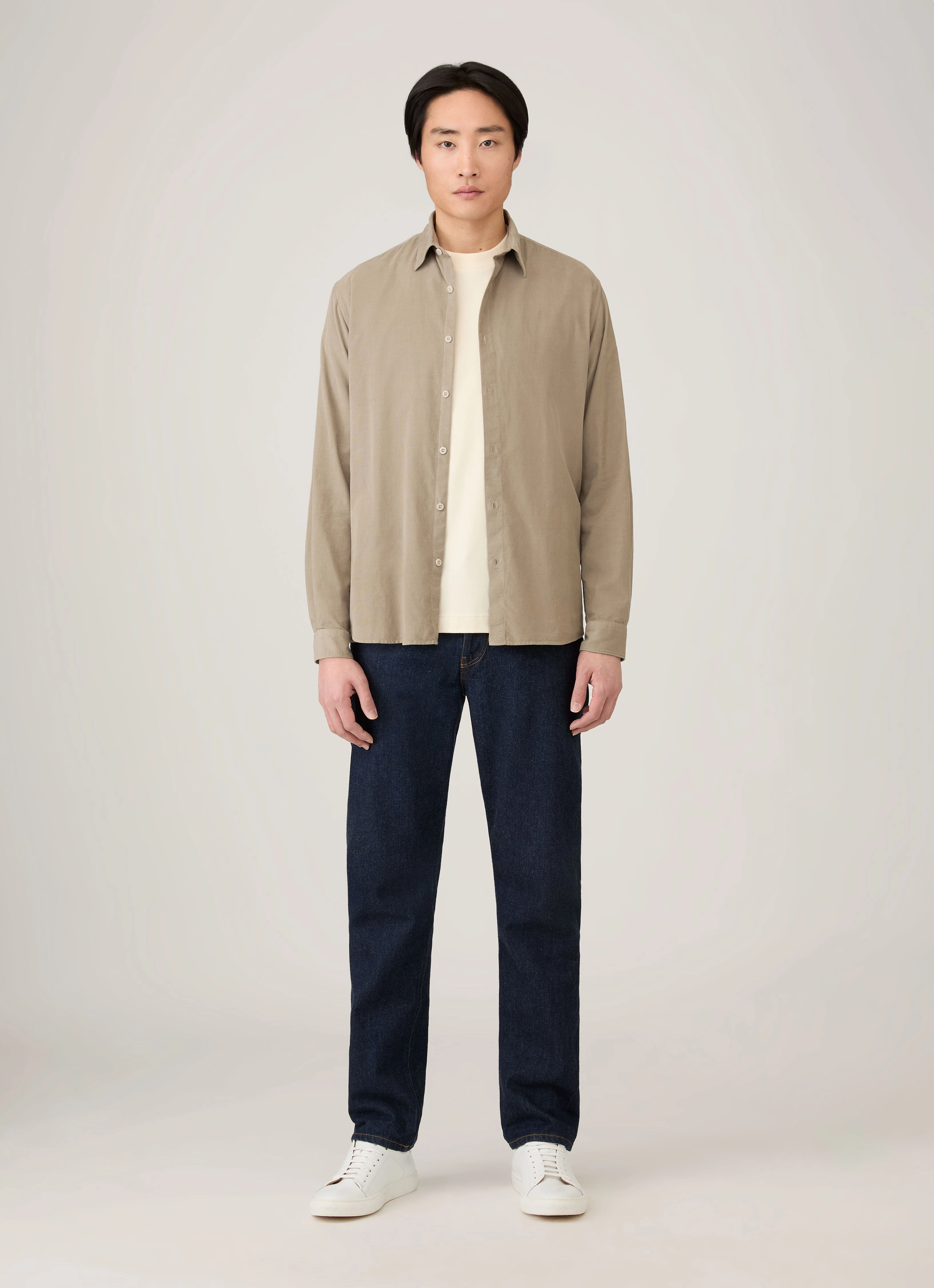 Active clothing Men's Long Sleeve Heavyweight T-shirt in Undyed