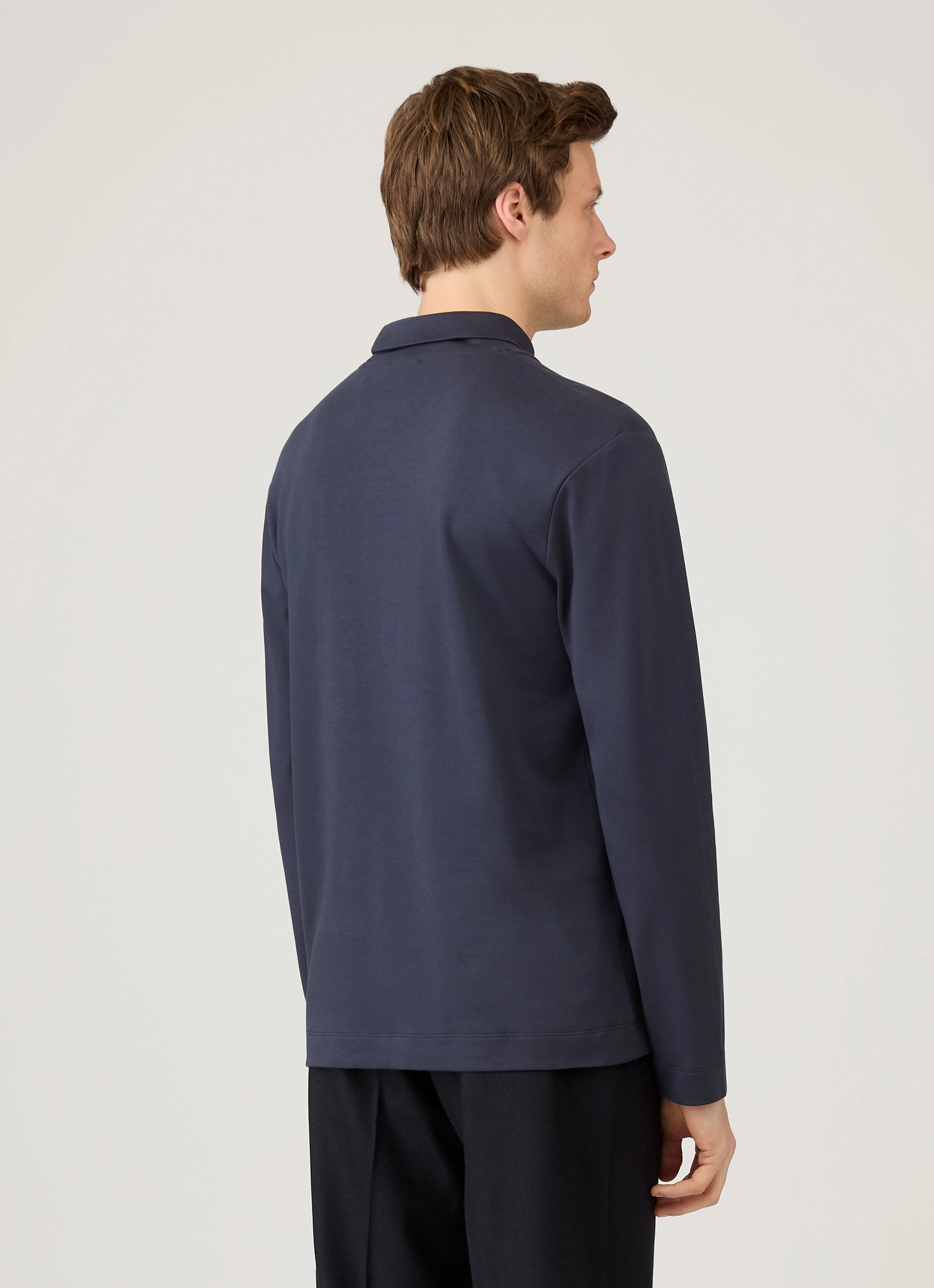 Active Design Men's Roll Neck Heavyweight T-shirt in Navy