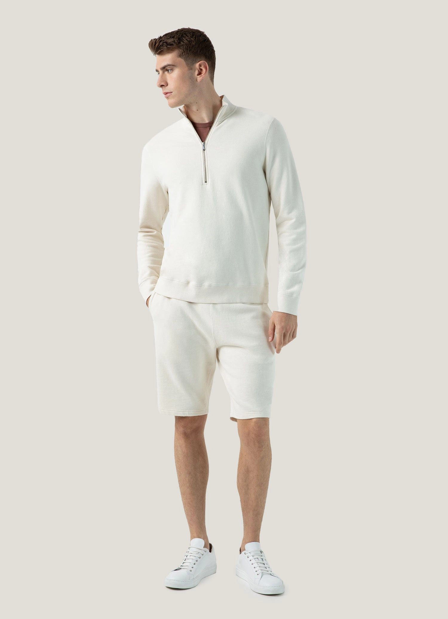 Active Wear Men's Undyed Loopback Shorts in Undyed