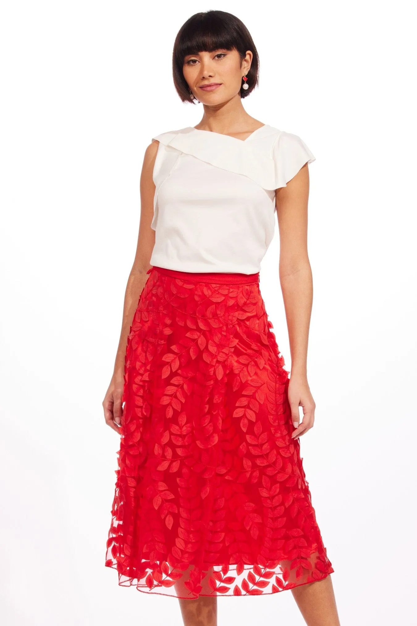 Amanda Skirt - Red Vine Office Appropriate