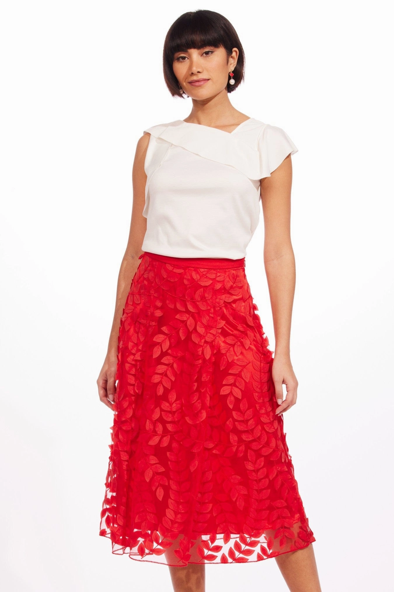Amanda Skirt - Red Vine Office Appropriate