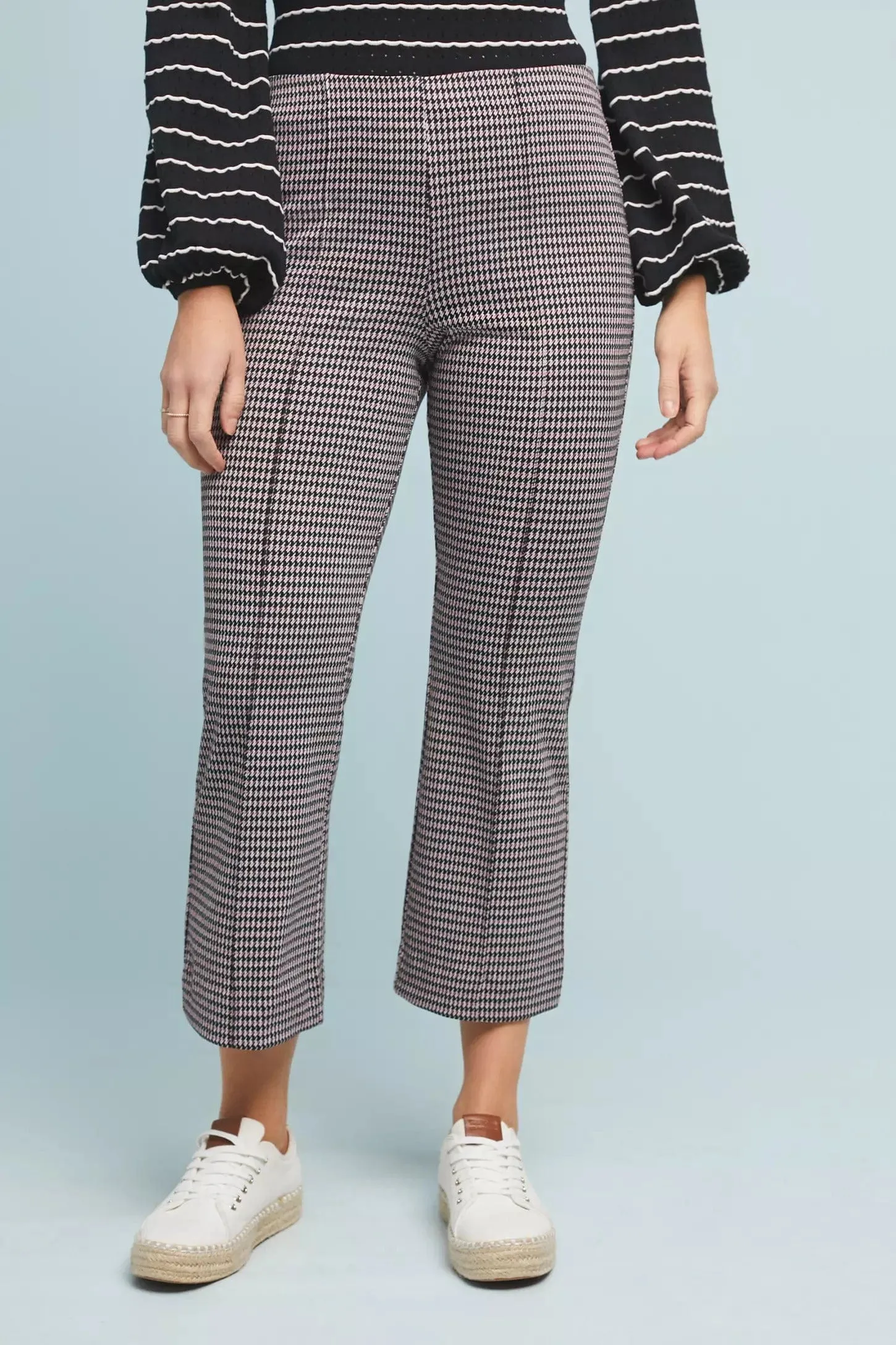 All-Day Stretch Houndstooth Flare Pants