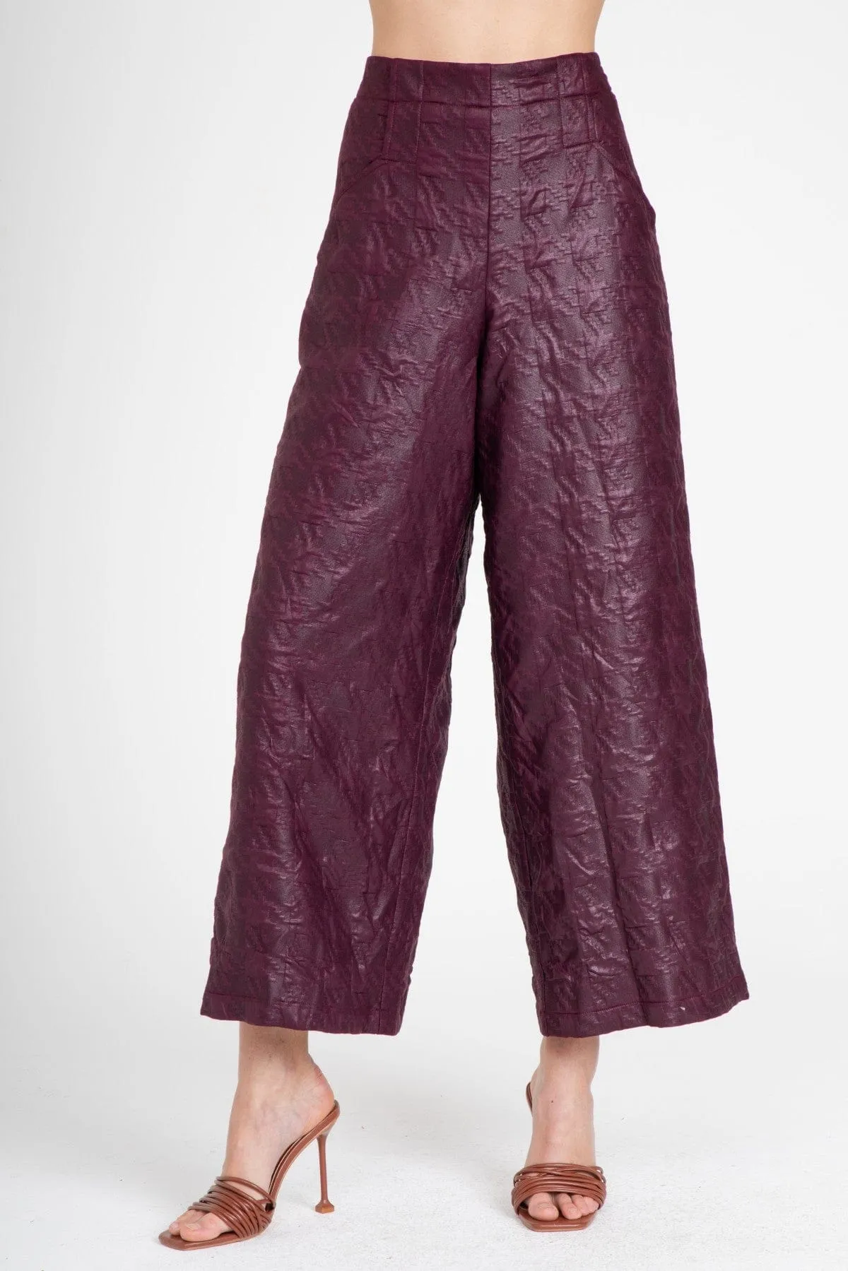 Hepburn Pant  Merlot Relaxed Style mid-rise design