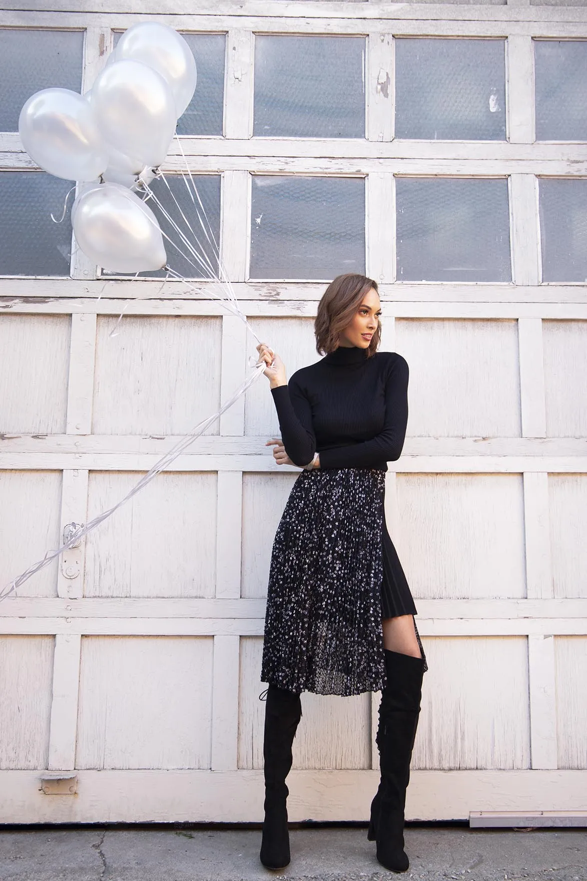 All-Season Wear Pipa Skirt in Snowflower