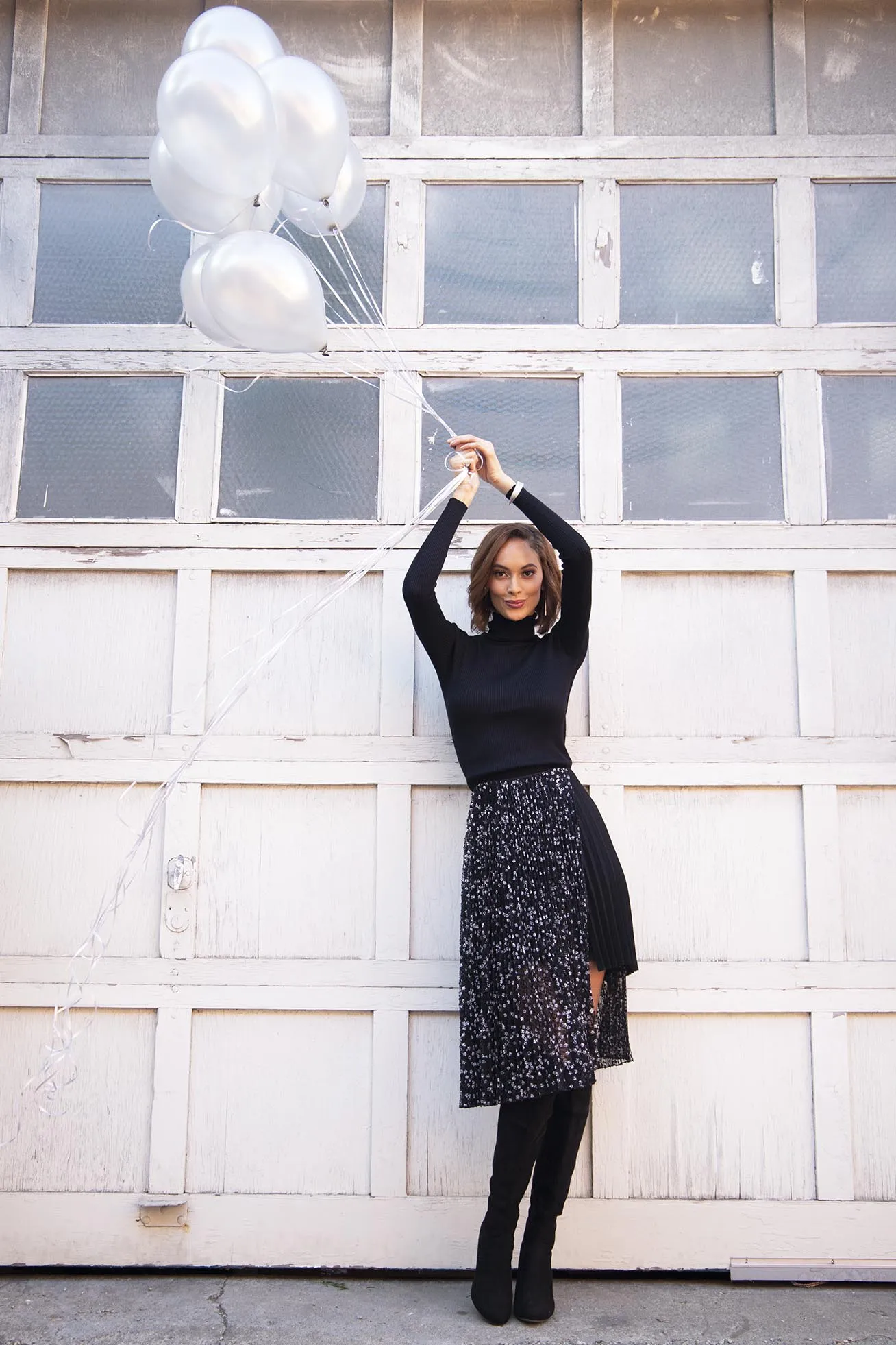 All-Season Wear Pipa Skirt in Snowflower