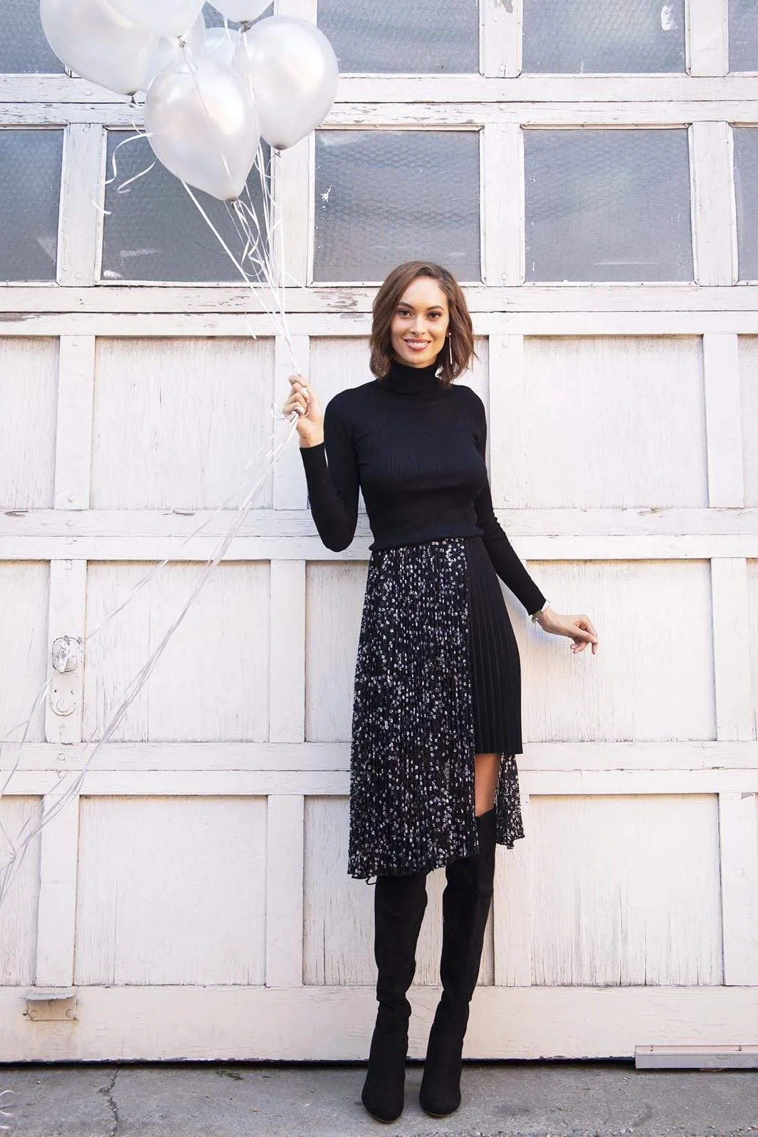 All-Season Wear Pipa Skirt in Snowflower