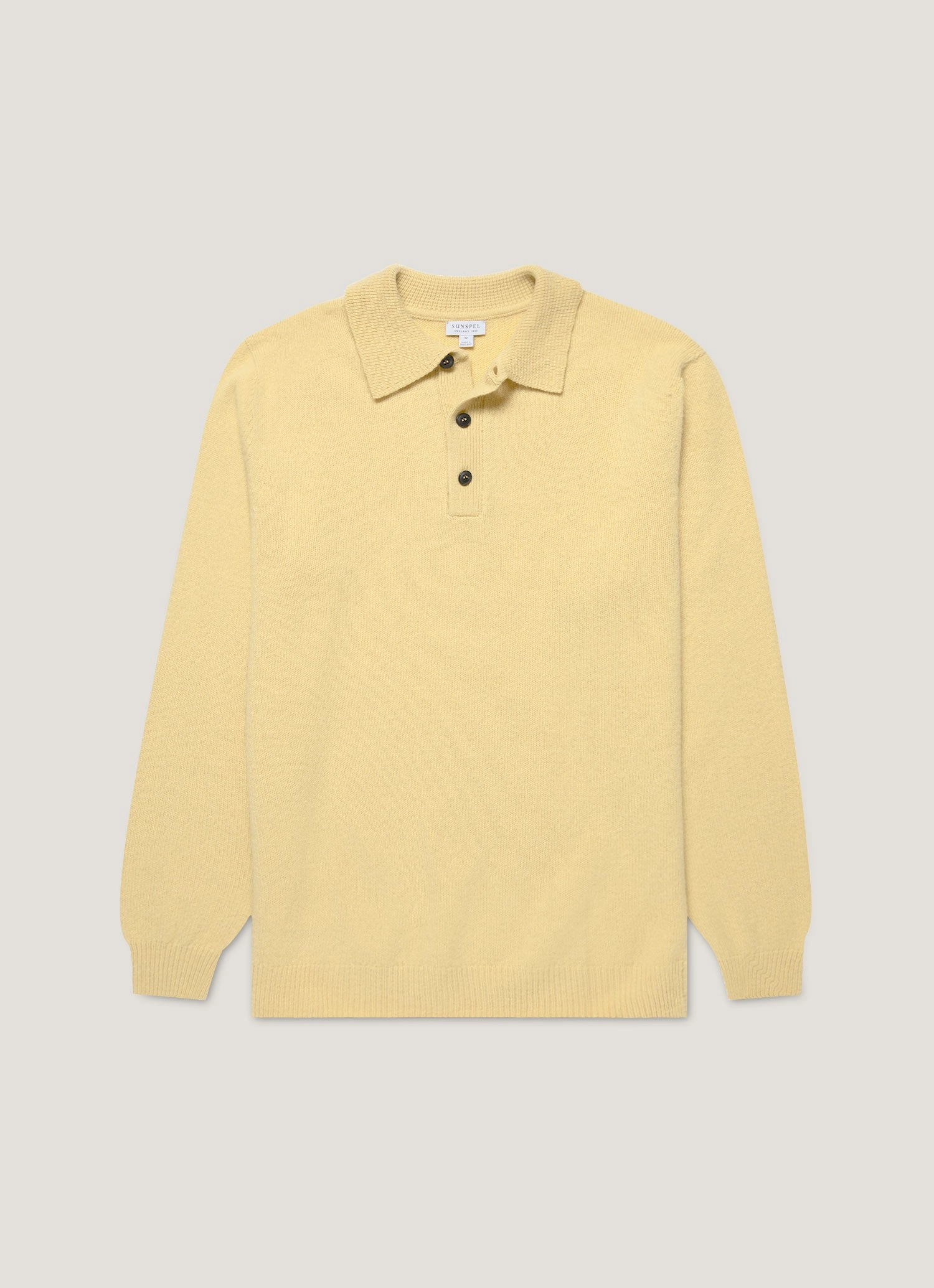Men's Lambswool Polo Shirt in Dusty Yellow Outdoor Ready Active Daily Wear