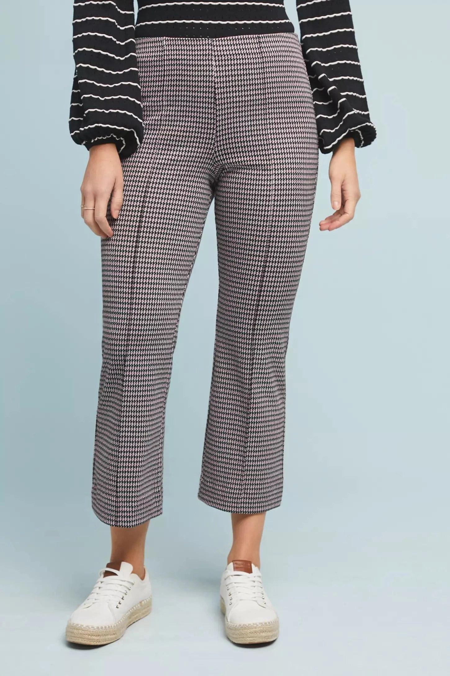 All-Day Stretch Houndstooth Flare Pants