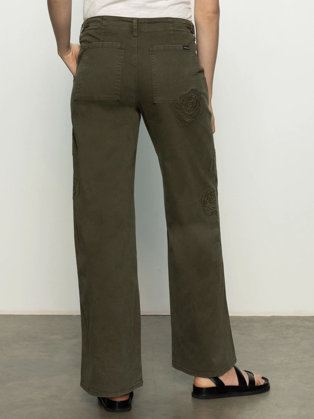 All-Day Stretch Rosette Army High Rise Pant Kalamata