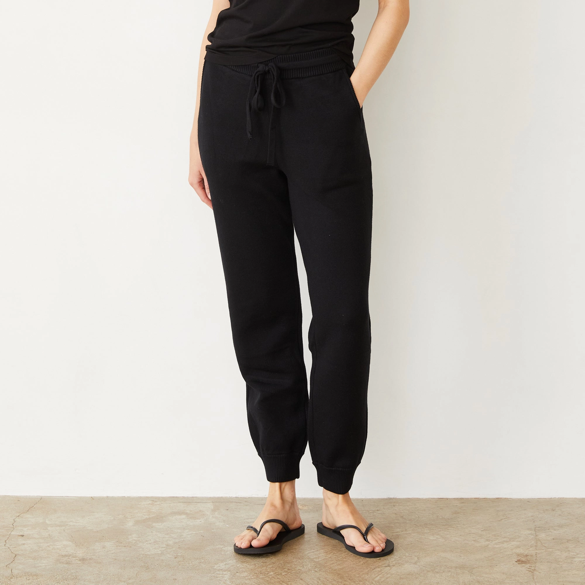 high-waist tummy control mom style Soft Knit Cuffed Jogger