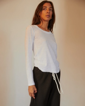 Textured Tri-Blend Fitted Long Sleeve Crew Casual hangout wear