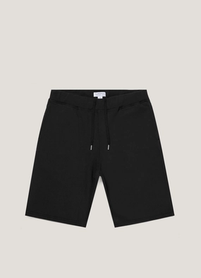 Men's Loopback Shorts in Black Classic length summer shorts