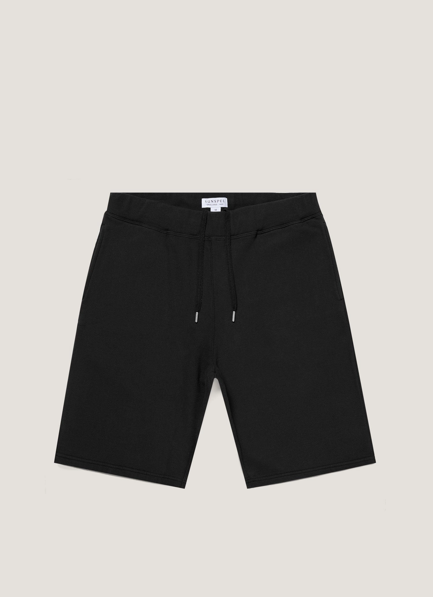 Men's Loopback Shorts in Black Classic length summer shorts