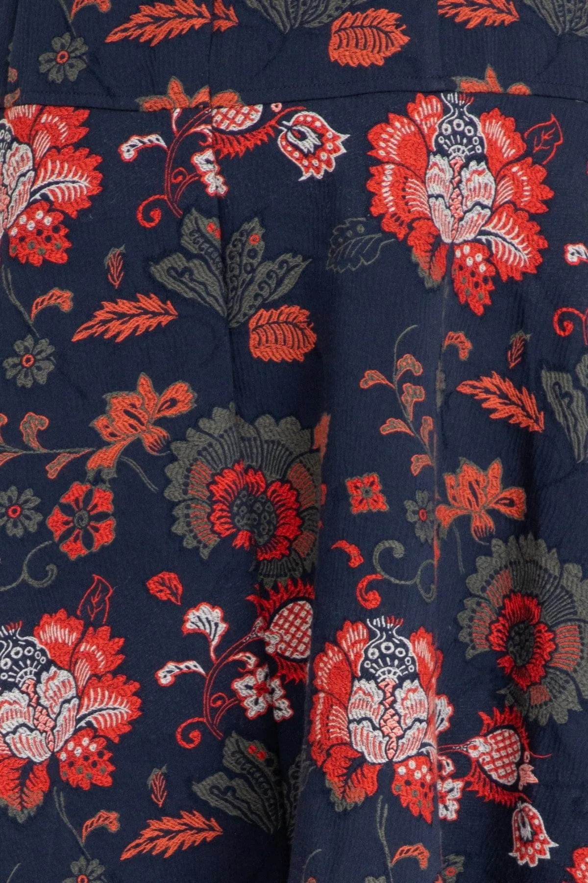 Allas Skirt ?C Sapphire Damask Front Slit