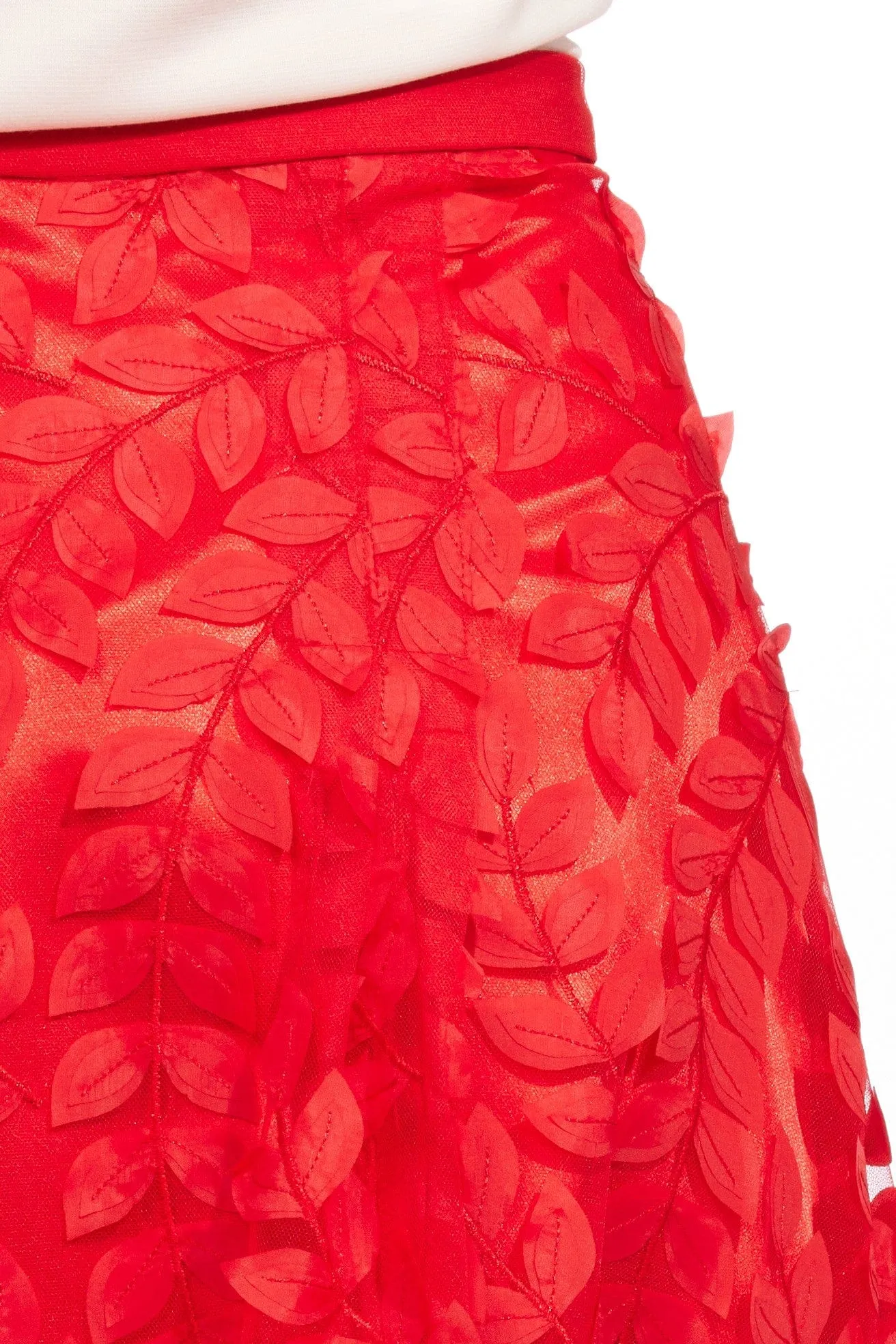 Amanda Skirt - Red Vine Gathered Hem