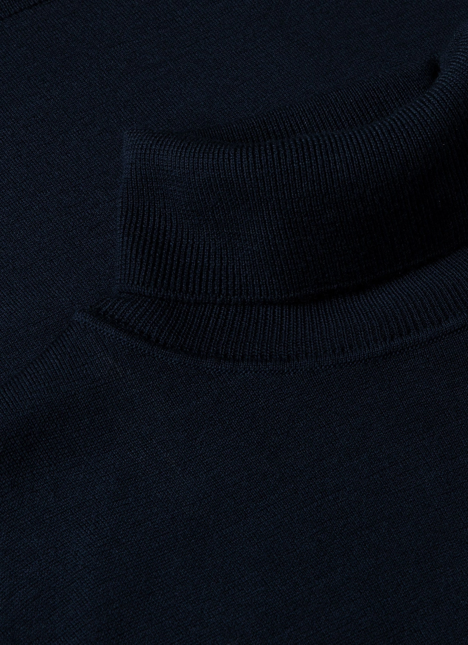 american casual Men's Extra-Fine Merino Roll Neck in Light Navy