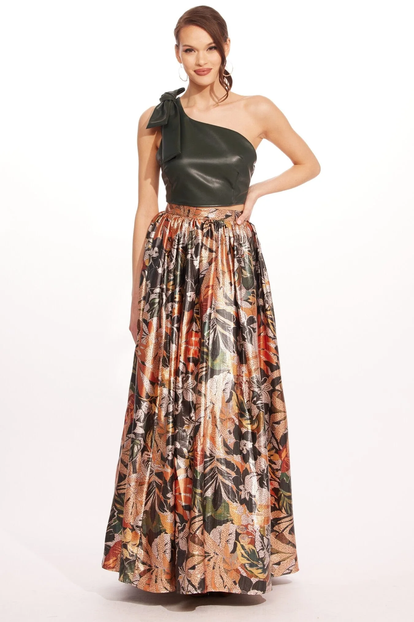 Anova Skirt  Glitter Bloom Soft Draping