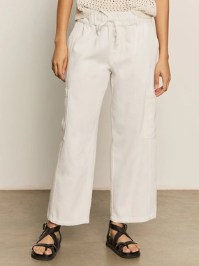 High Waist Area Standard Rise Pant Bleached White