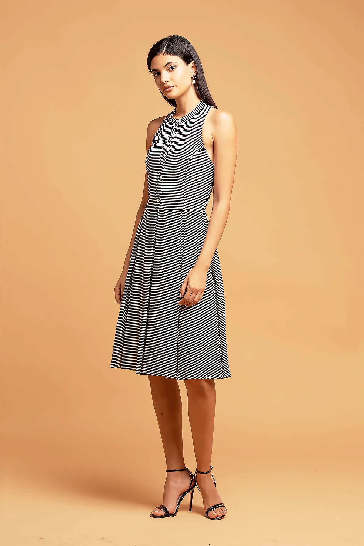 ARIANA Dress - B&W Stripe Top Pick