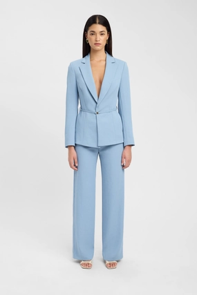 Ariel Belted Blazer Hooded Coat Cold Layer