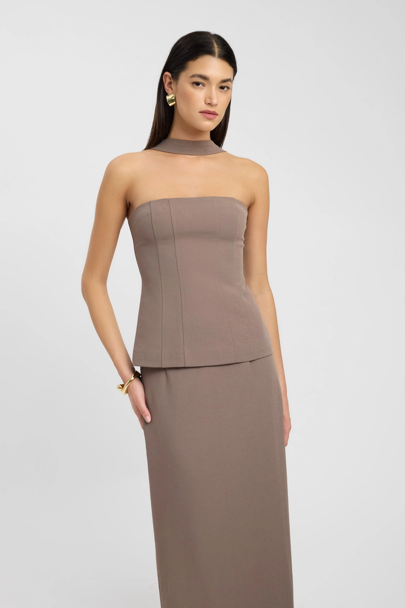 Ariel Midi Skirt Raw edge