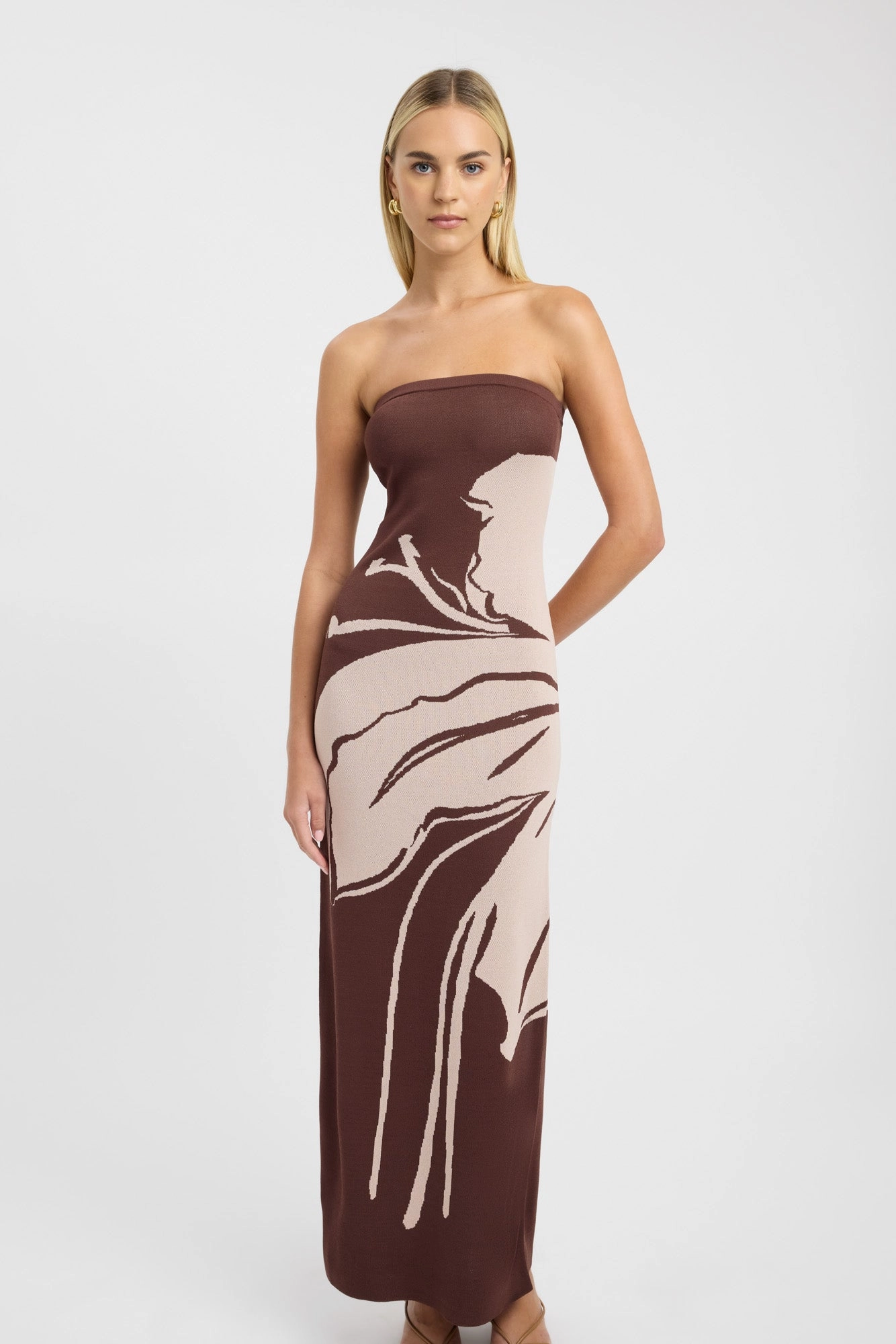 Balloon sleeves Aloha Strapless Dress