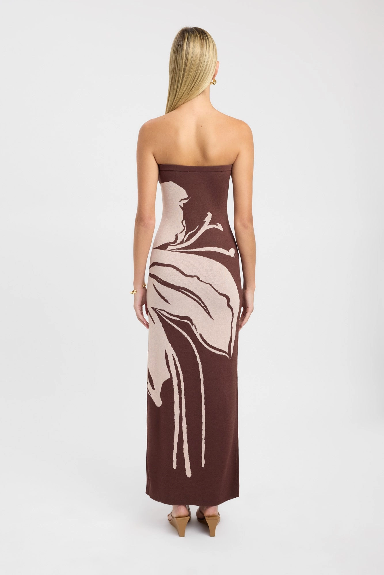 Balloon sleeves Aloha Strapless Dress