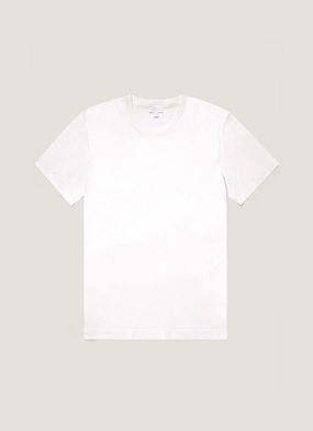 Men's Silk Cotton T-shirt in White Urban Street Style Seasonal Outfit