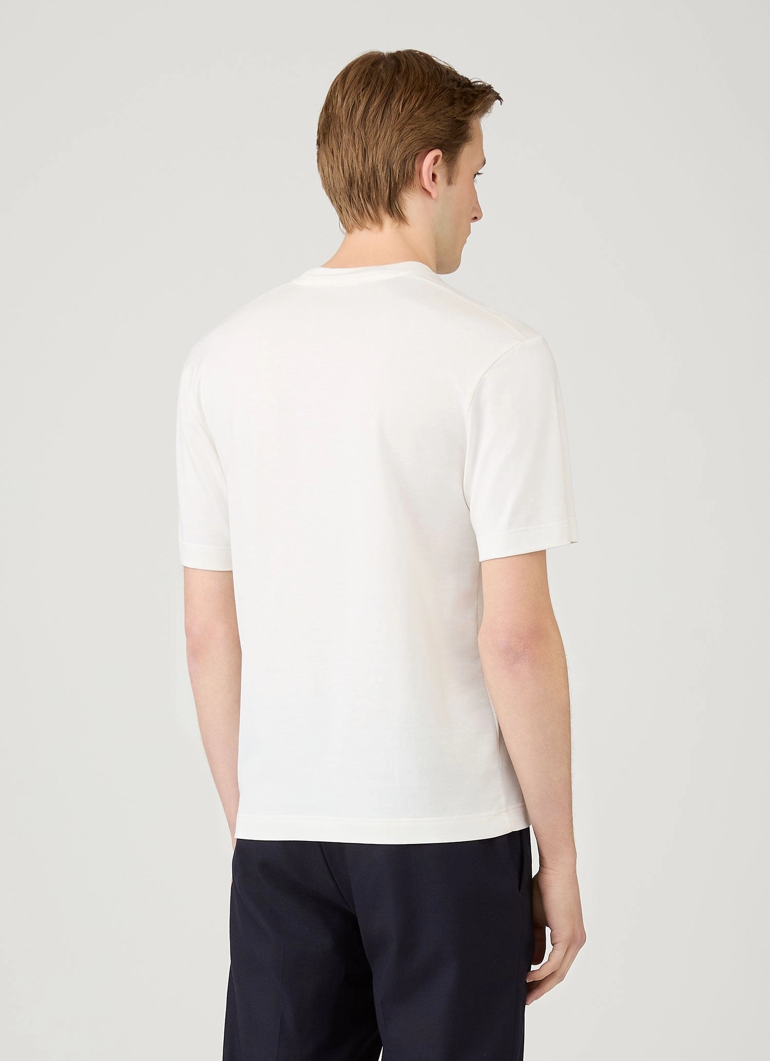 Basic Wear Office Men's Silk Cotton T-shirt in White