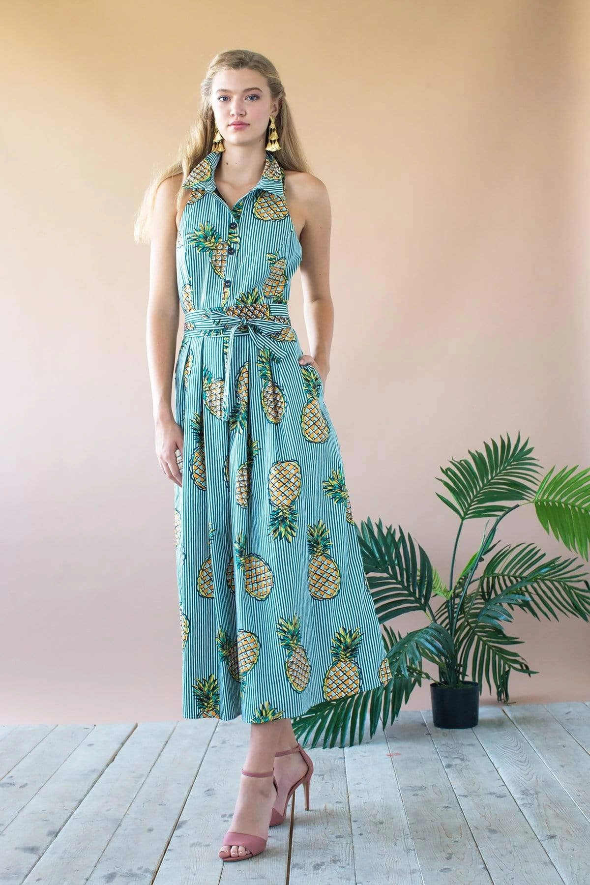 Sabine Dress - Pineapple Plantation Bead Glow