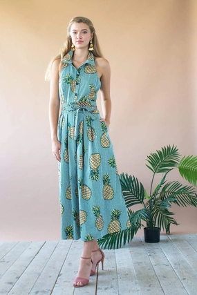 Silk Shine countryside Sabine Dress - Pineapple Plantation