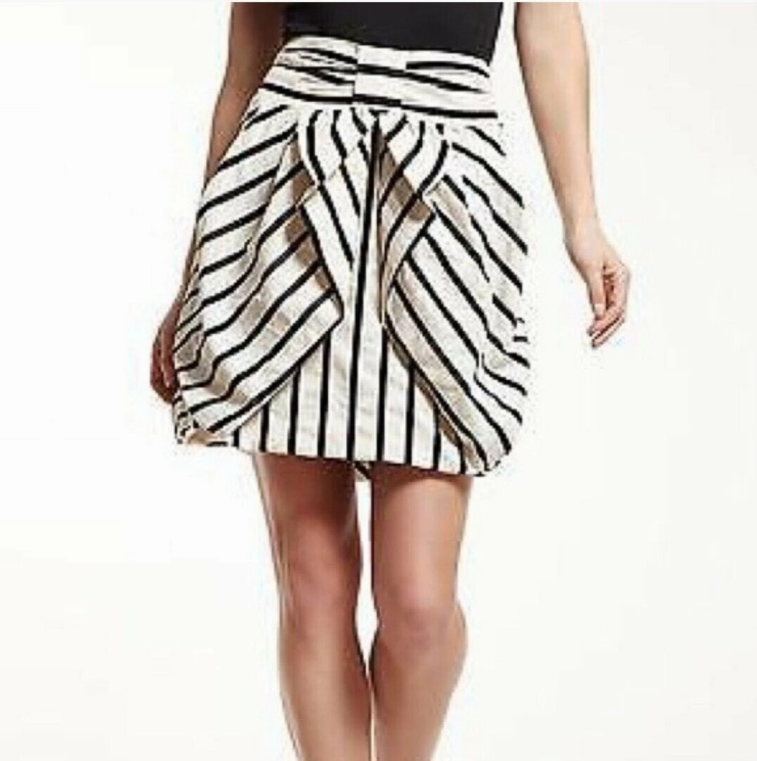 Black and White Stripe Skirt runway look