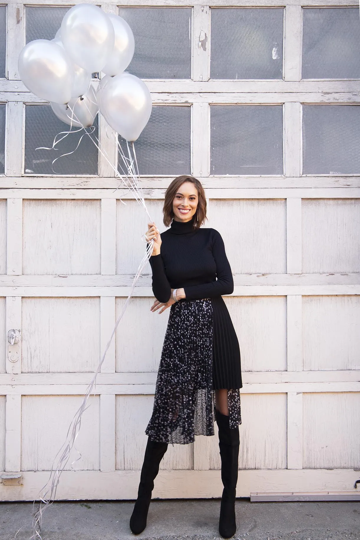 Bold Twist Pipa Skirt in Snowflower