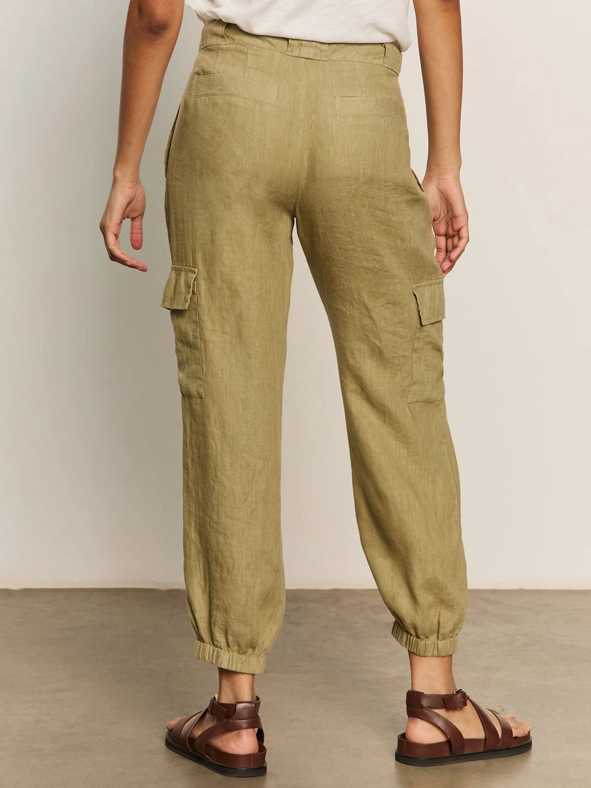 Bold Style Take Over Linen Jogger Standard Rise Pant Bamboo