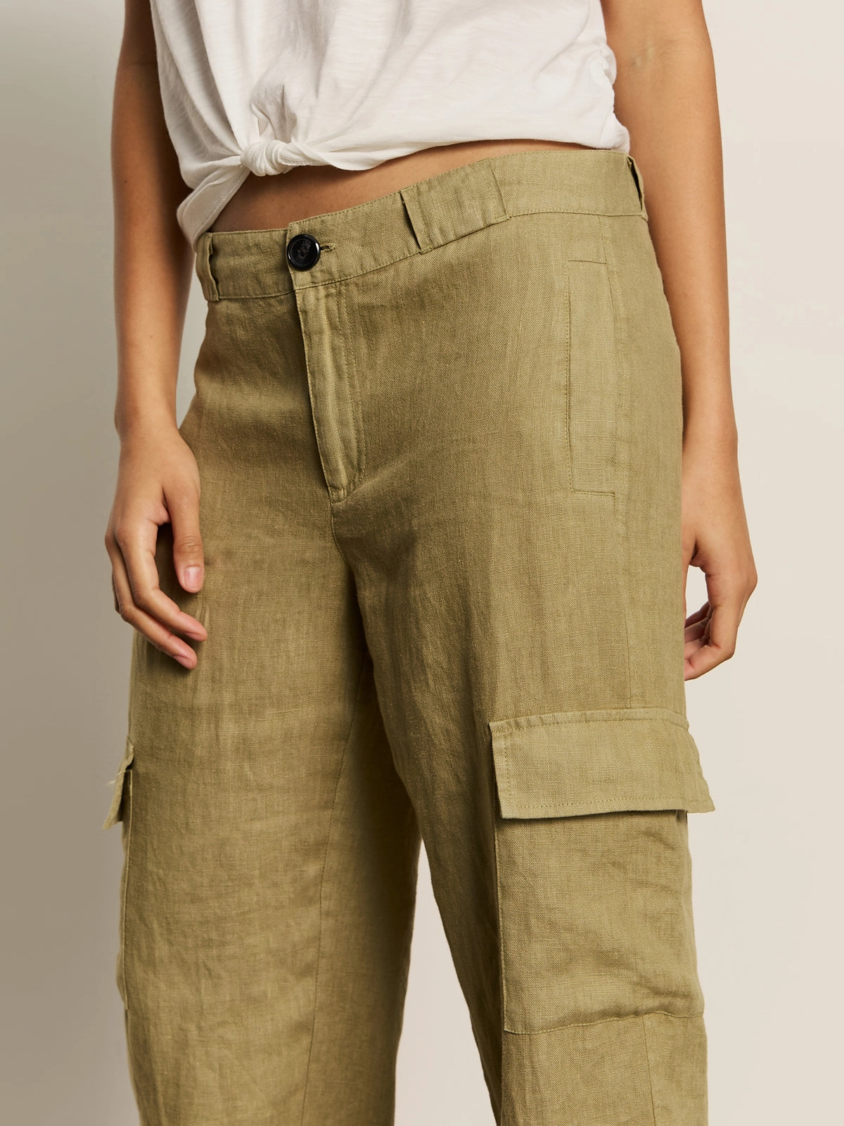 Bold Style Take Over Linen Jogger Standard Rise Pant Bamboo