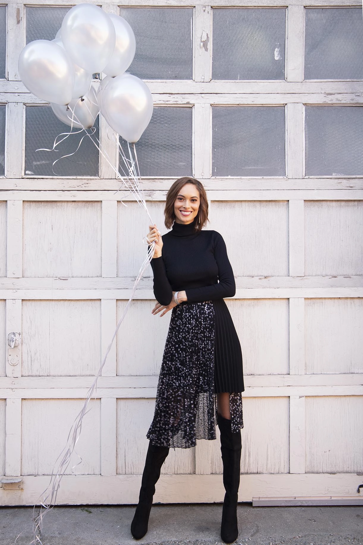 Bold Twist Pipa Skirt in Snowflower