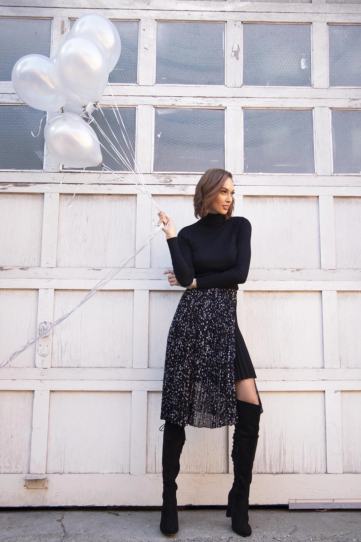 Bold Twist Pipa Skirt in Snowflower