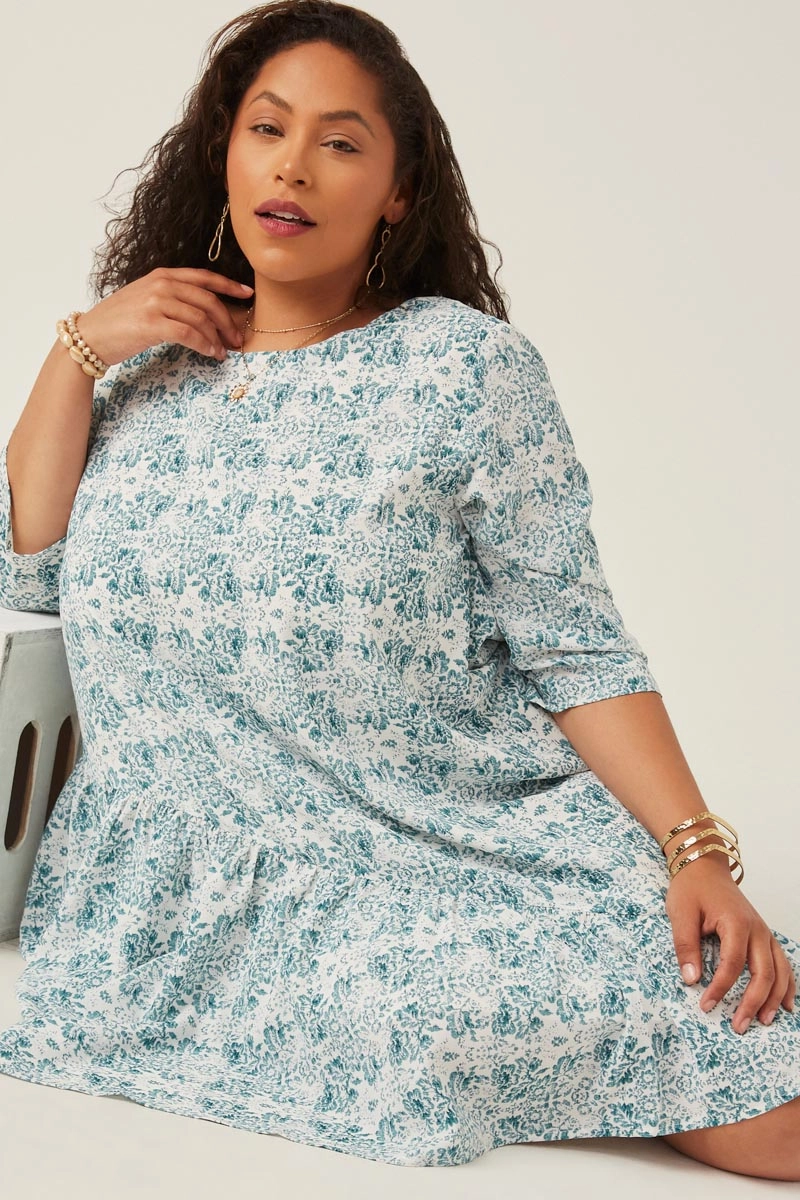 Botanical Pattern Print Asymmetric Hem Mini Dress Edgy Appeal Pure Elegance