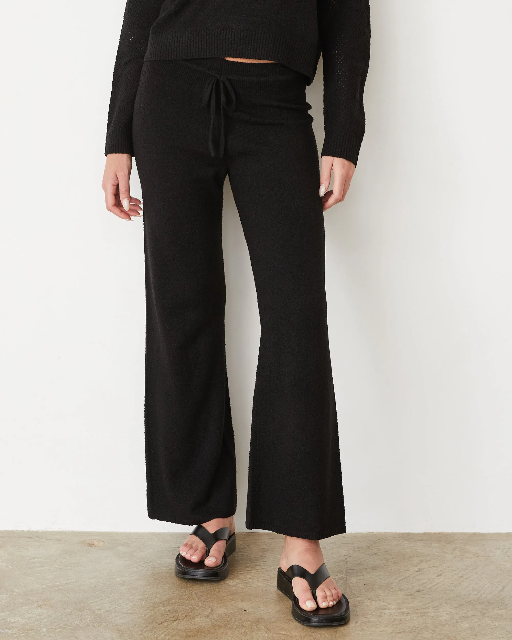 Easy-to-wear beach outfit Boucle Knit Relaxed Pant