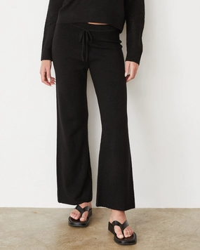 Boucle Knit Relaxed Pant high-waisted style Stretchable