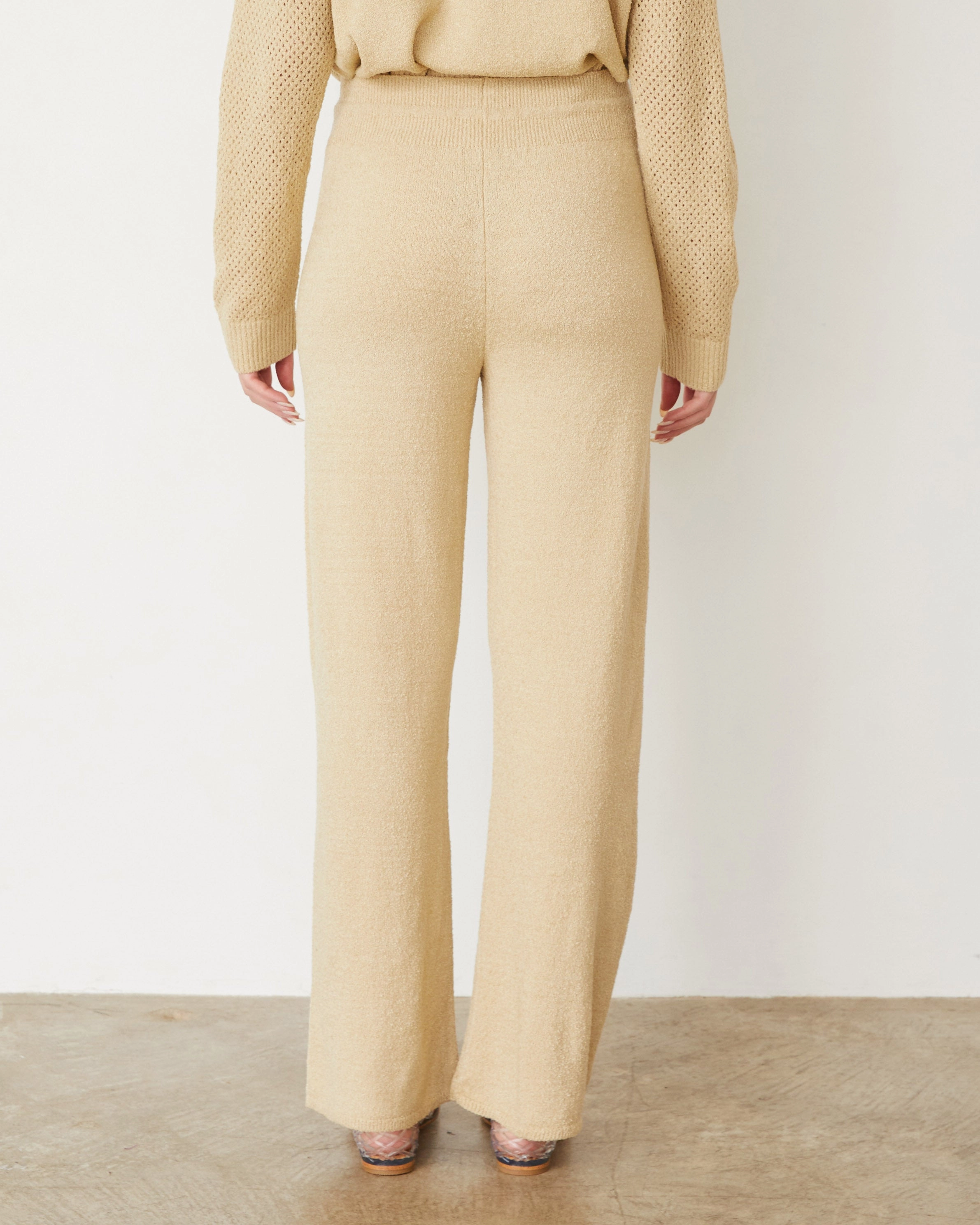 Boucle Knit Straight Leg Pant Comfort-stretch