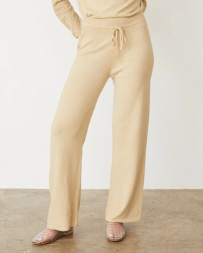 Boucle Knit Straight Leg Pant Multi-way wear Classic Elegance