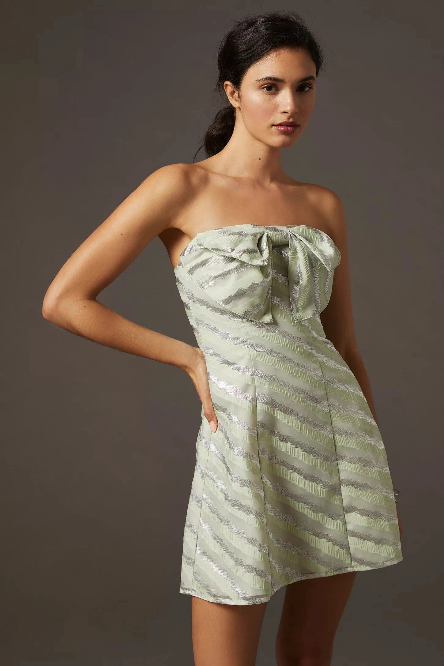 countryside Bow-Tie Tube Sleeveless Mini Dress