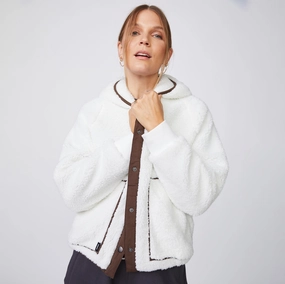 Compact Jacket Insulated Warmth Sherpa Hooded Bomber Jacket