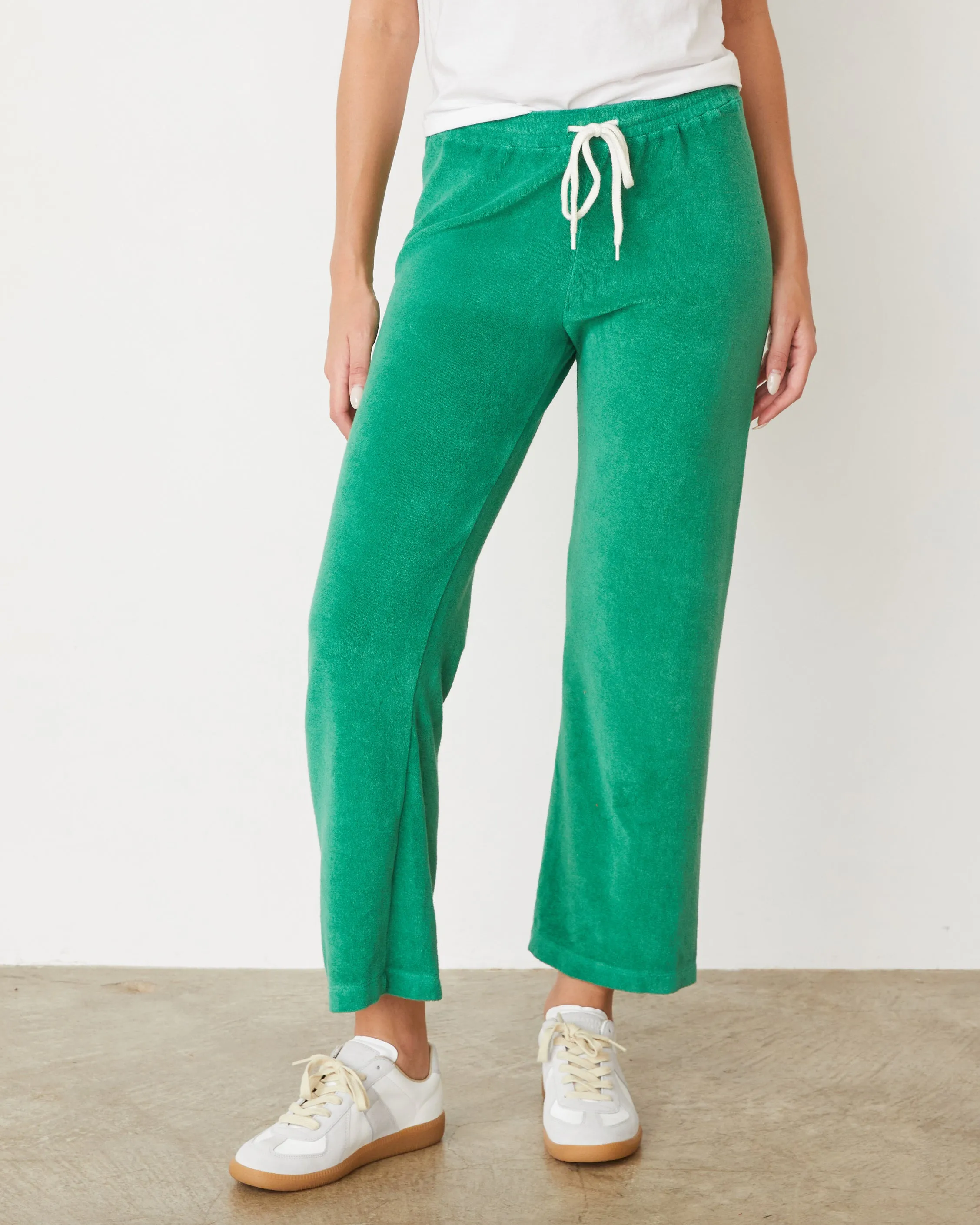 Breathable Terry Cloth Crop Pant